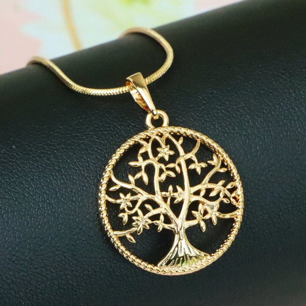 "Elegant Rose Gold Tree of Life Pendant Necklace for Women, XPPT1201